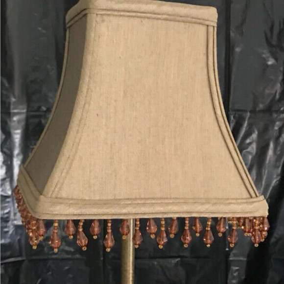 Beaded shade lamp 28” tall - Picture 3 of 7